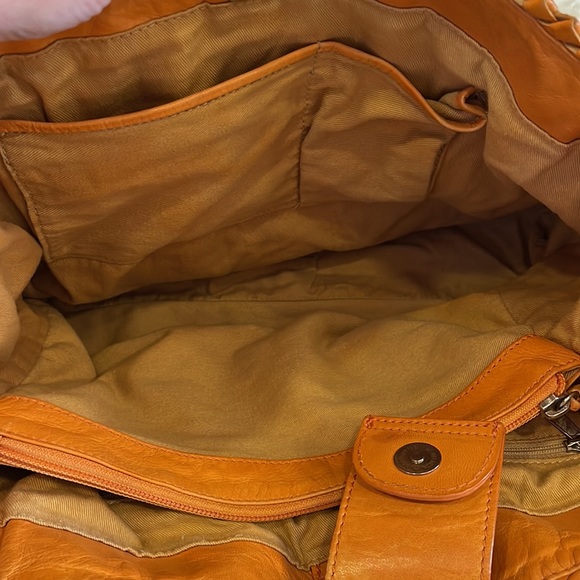 Beautiful genuine leather Pons Quintana orange handbag. - Picture 5 of 15